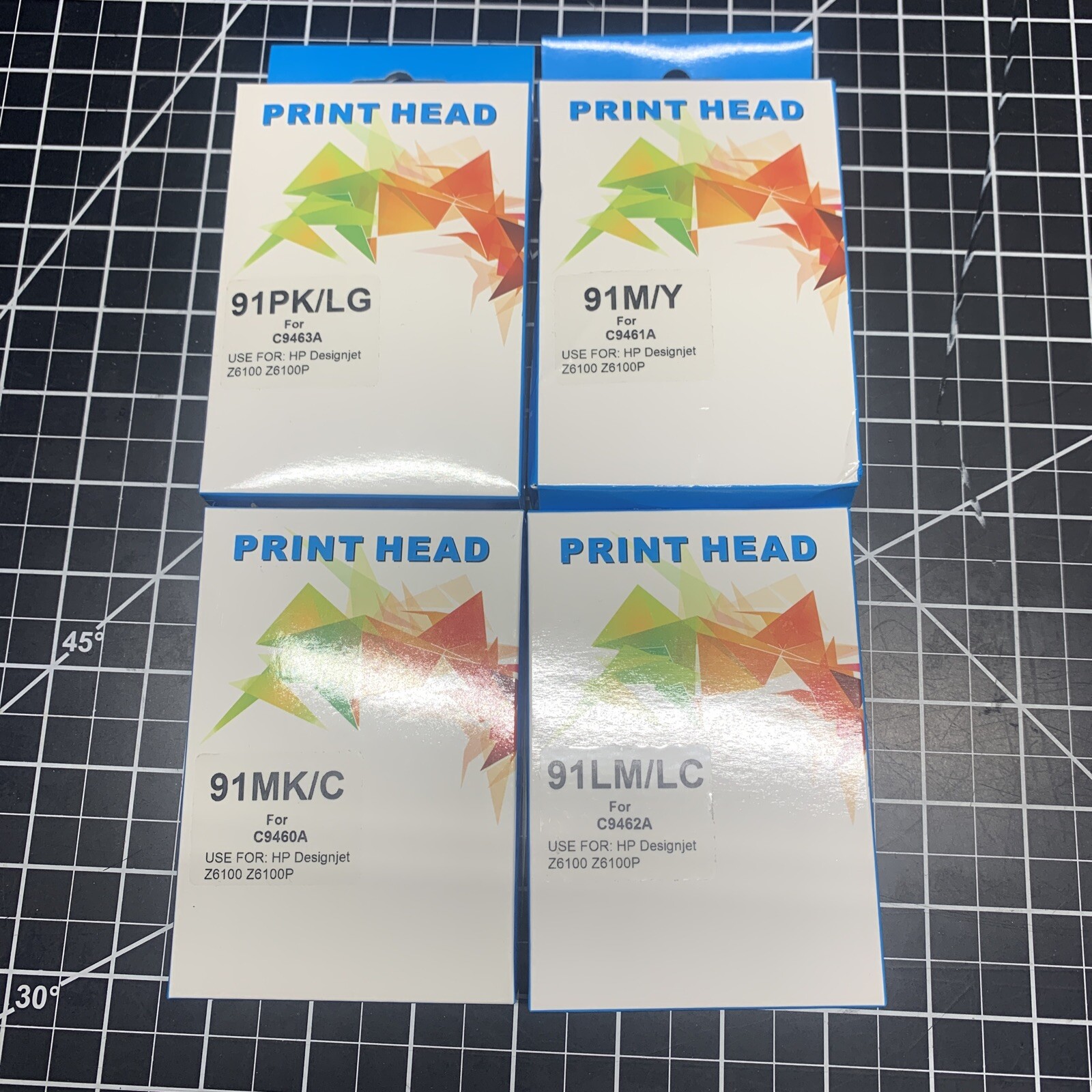 4x Compatible for HP 91 Matte printhead C9460A C9461A C9462A C9463A Z6100