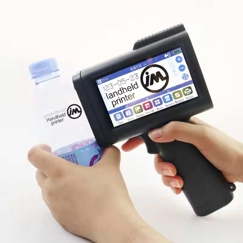 Handheld Inkjet Printer 12.7mm with Solvent Ink Multi Language for Packaging
