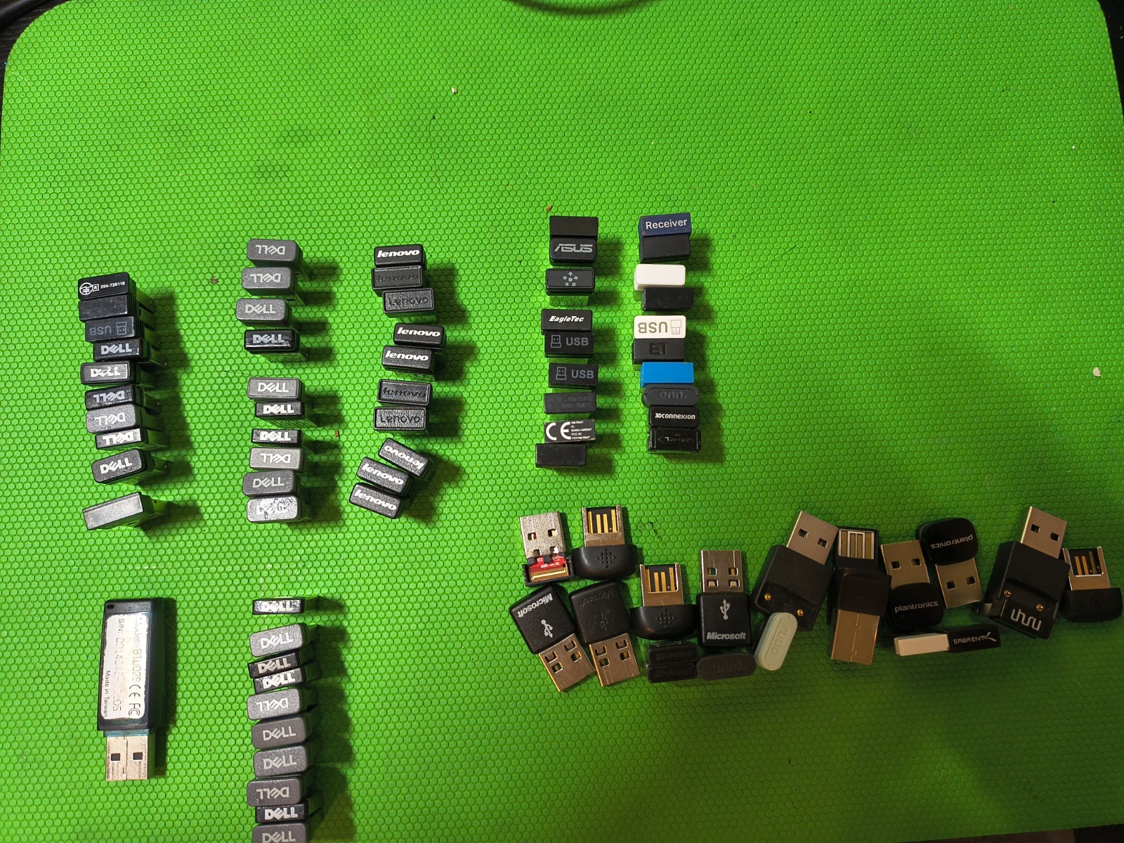 HUGE LOT of 80 dongles , Plantronics , dell ,lenovo, Fitbit atc  