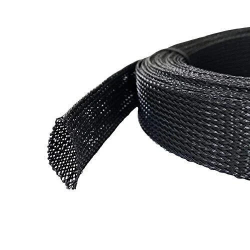 25ft 1/4" Braided Expandable Wire Loom Sleeving Mesh Cable Protector for Home