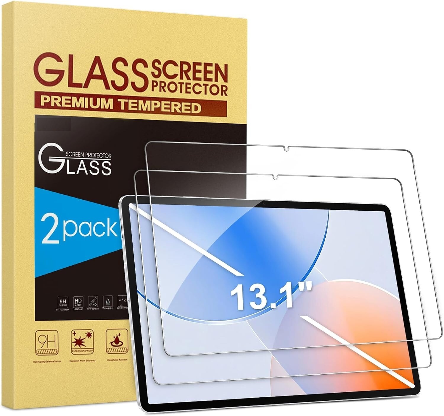 2X Samsung Galaxy Tab S10 FE+/S10 FE Plus 13.1'' Tempered Glass Screen Protector