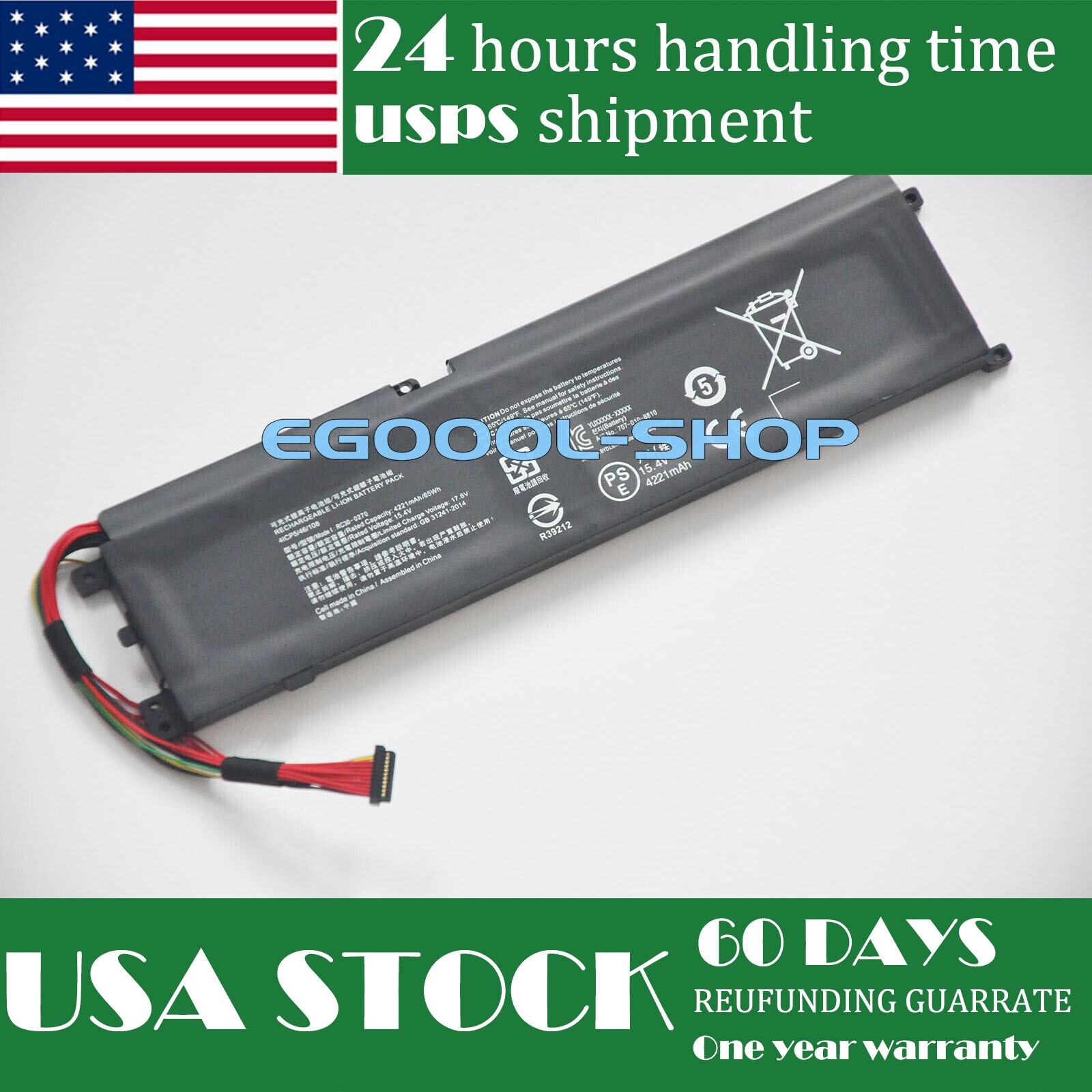 Genuine RC30-0270 RZ09-0270 RZ09-03006 Battery For Razer Blade 15 Base 2018 2019