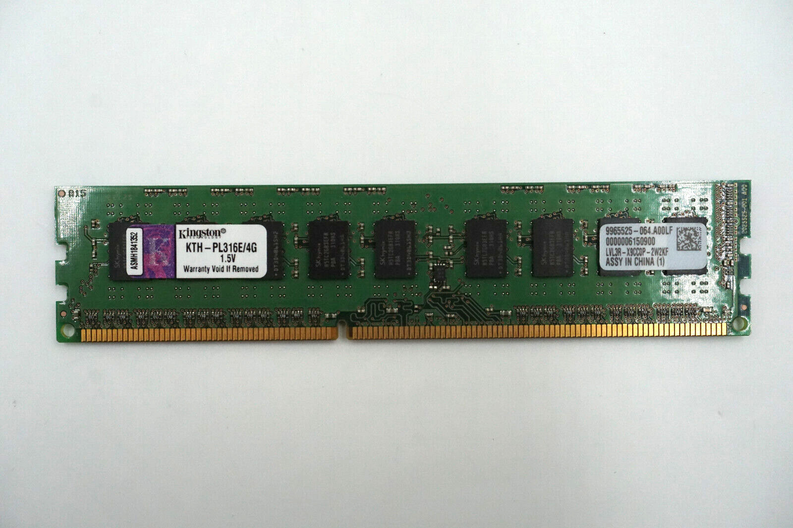 Kingston 4GB 1Rx4 PC3-12800 DDR3 1600MHz ECC Memory P/N: KTH-PL316E/4G Tested
