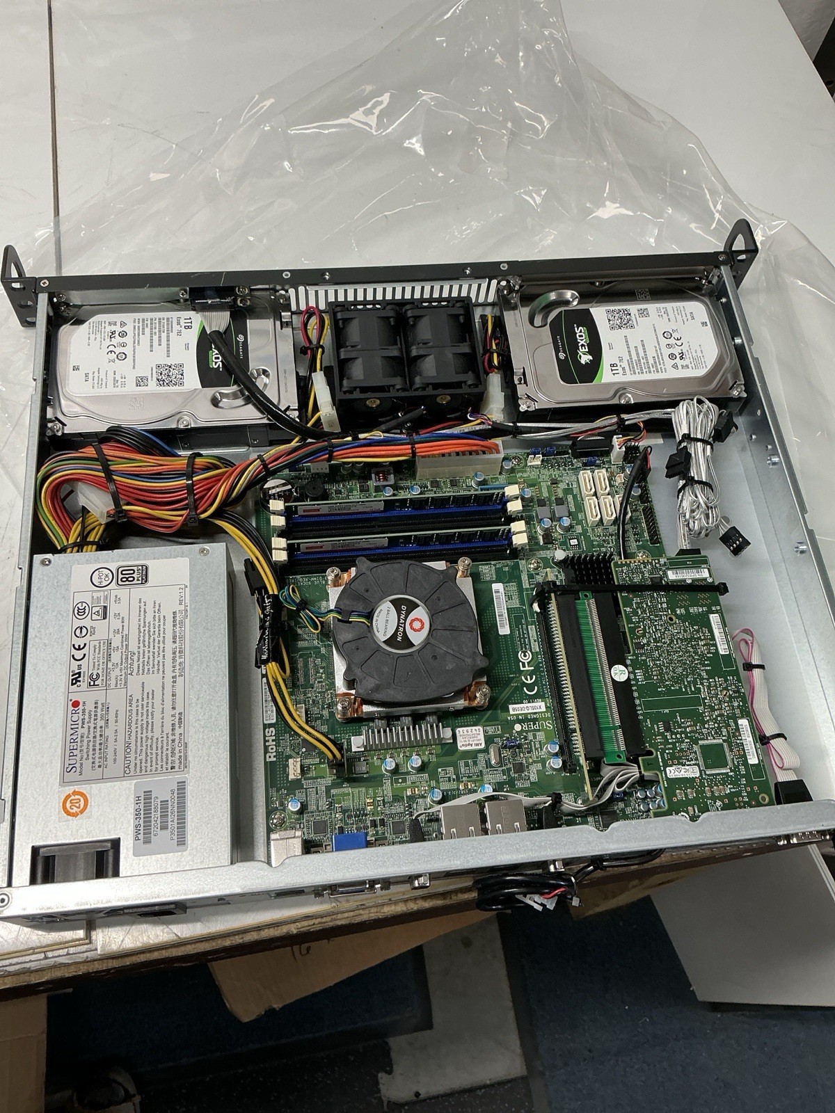 Supermicro X10SLM-F 1U Rack Server CSE-512 Xeon E3 DDR3 ECC/ Dual 1TB HDD W-785S