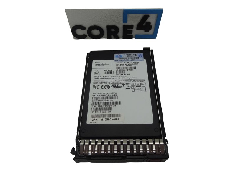 HP 816576-B21 3.84TB SSD - SAS - Read Intensive-3 - 817053-001, 816559-004
