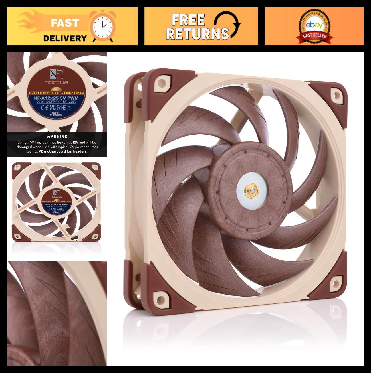 High-Performance 120mm Quiet PWM Fan - Ultra Efficient Cooling Solution