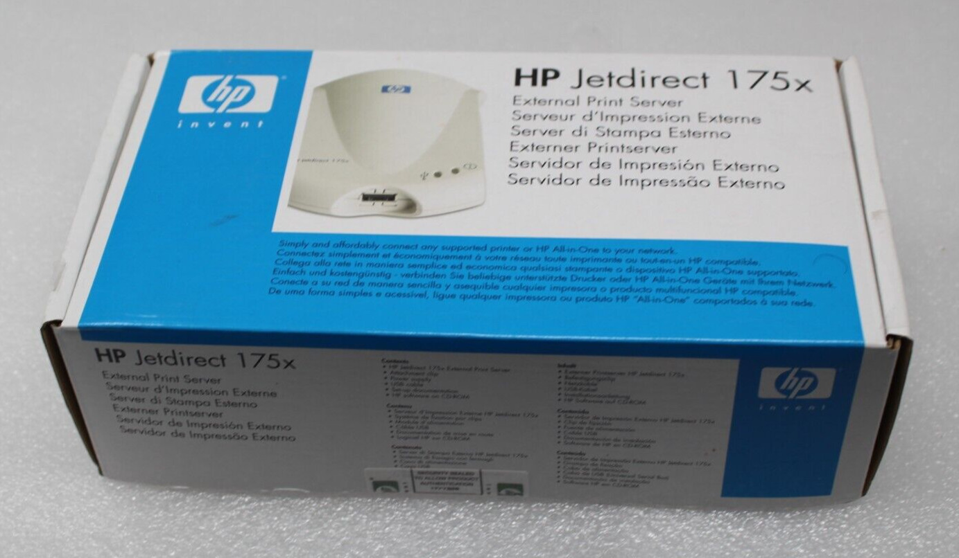 NEW SEALED HP J6035G JET DIRECT 175X EXTERNAL PRINT SERVER ORIGINAL