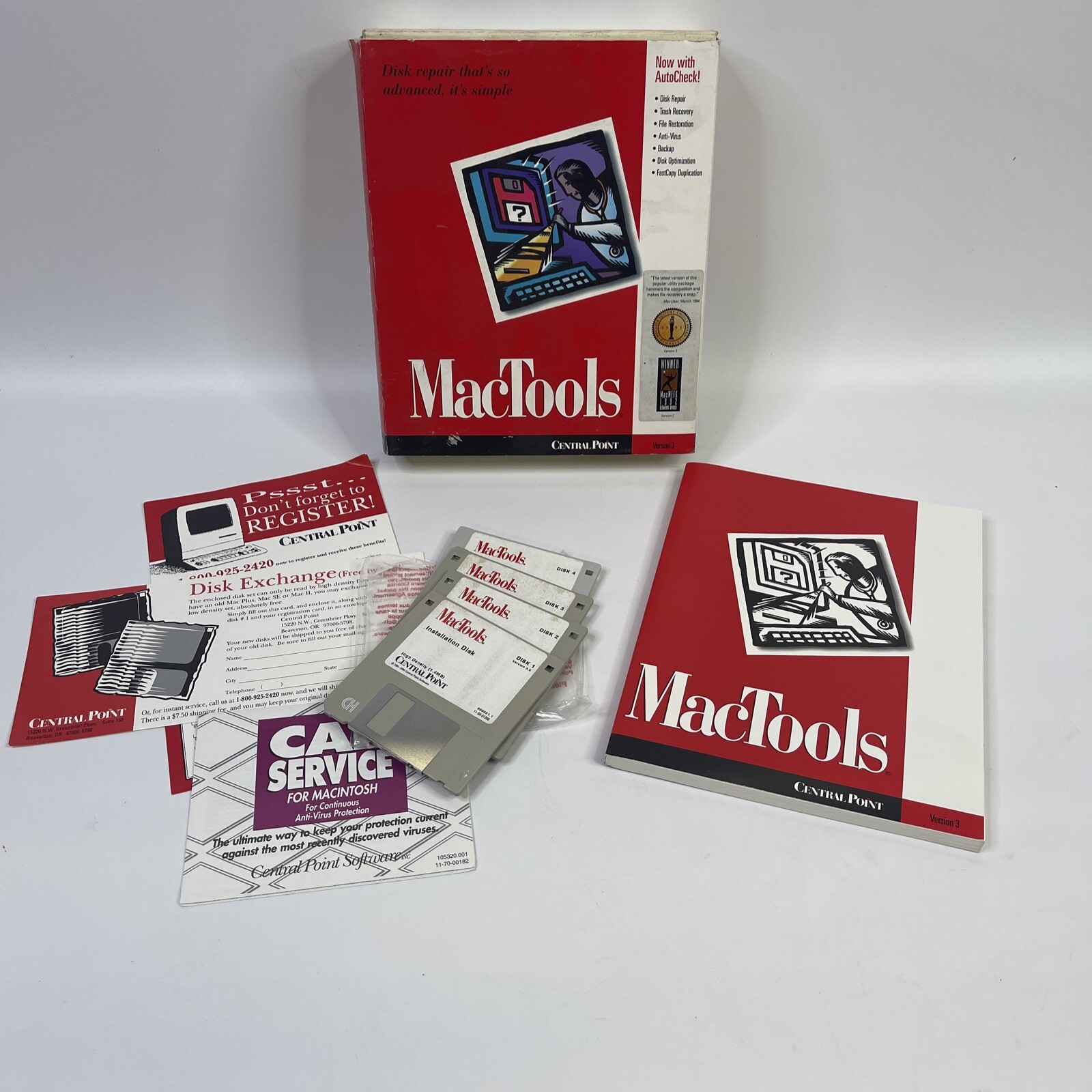 Central Point PC Tools for Windows Version 3 3.5" Floppy Vintage PC