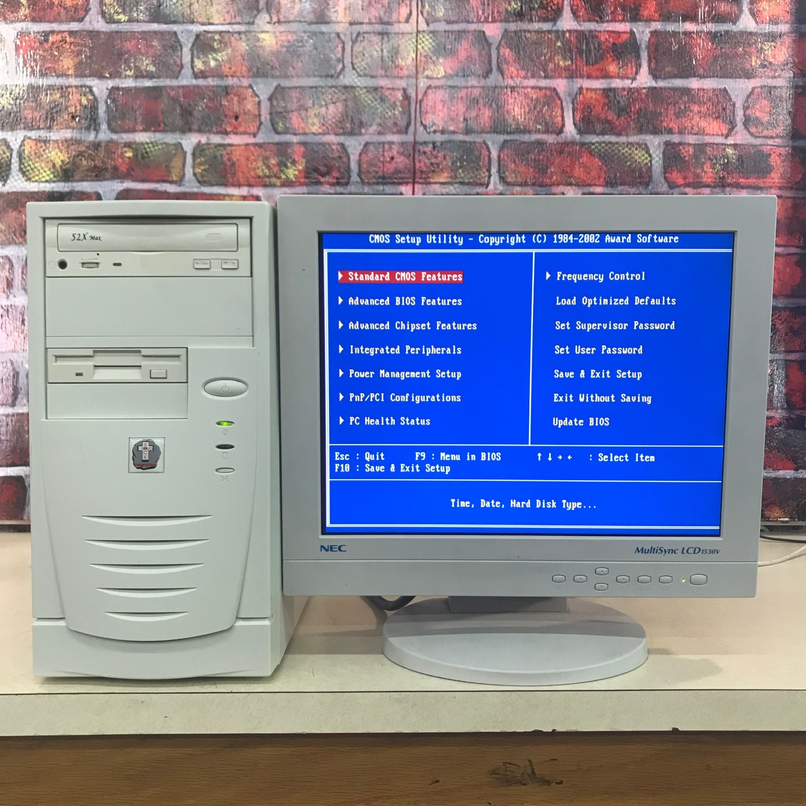 Classic Custom Beige ATX Retro Gaming PC Boots to BIOS 256MB RAM No HDD