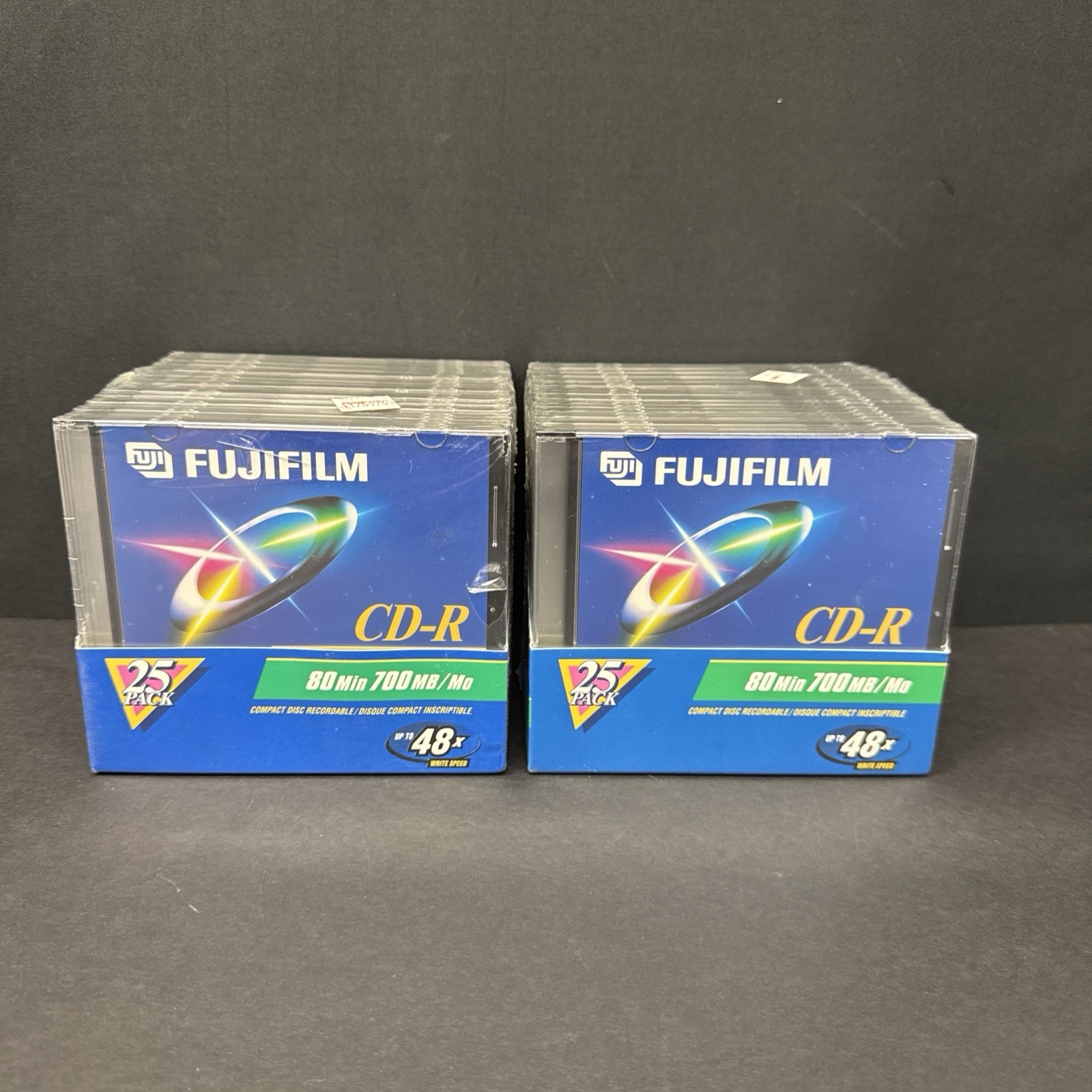 Fujifilm CD-R New Sealed 80min 700MB 48X Slim Case 25 Pack/ Lot 2