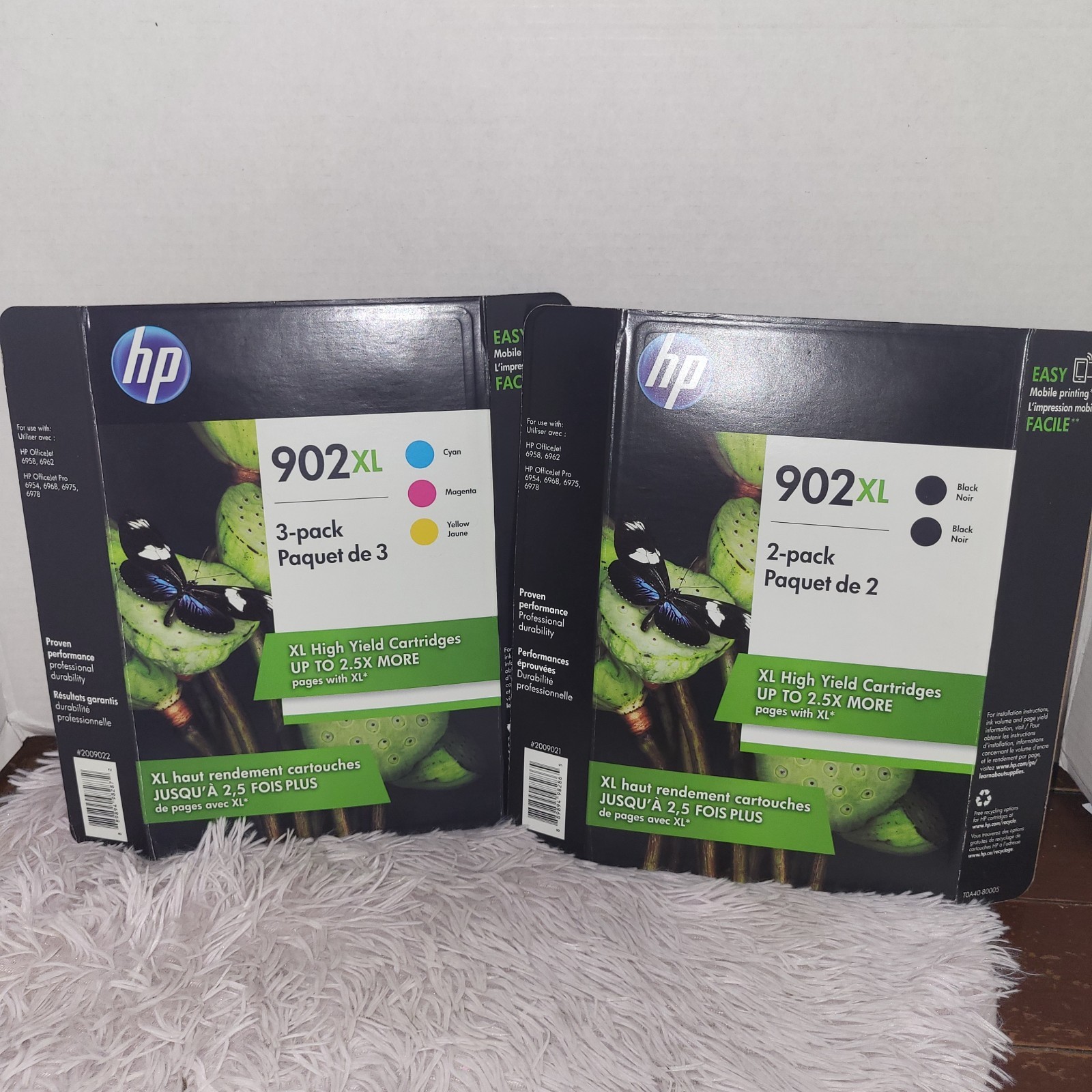 Genuine HP 902XL 2 Black & 902 Cyan Magenta Yellow Ink Cartridges See Pictures 