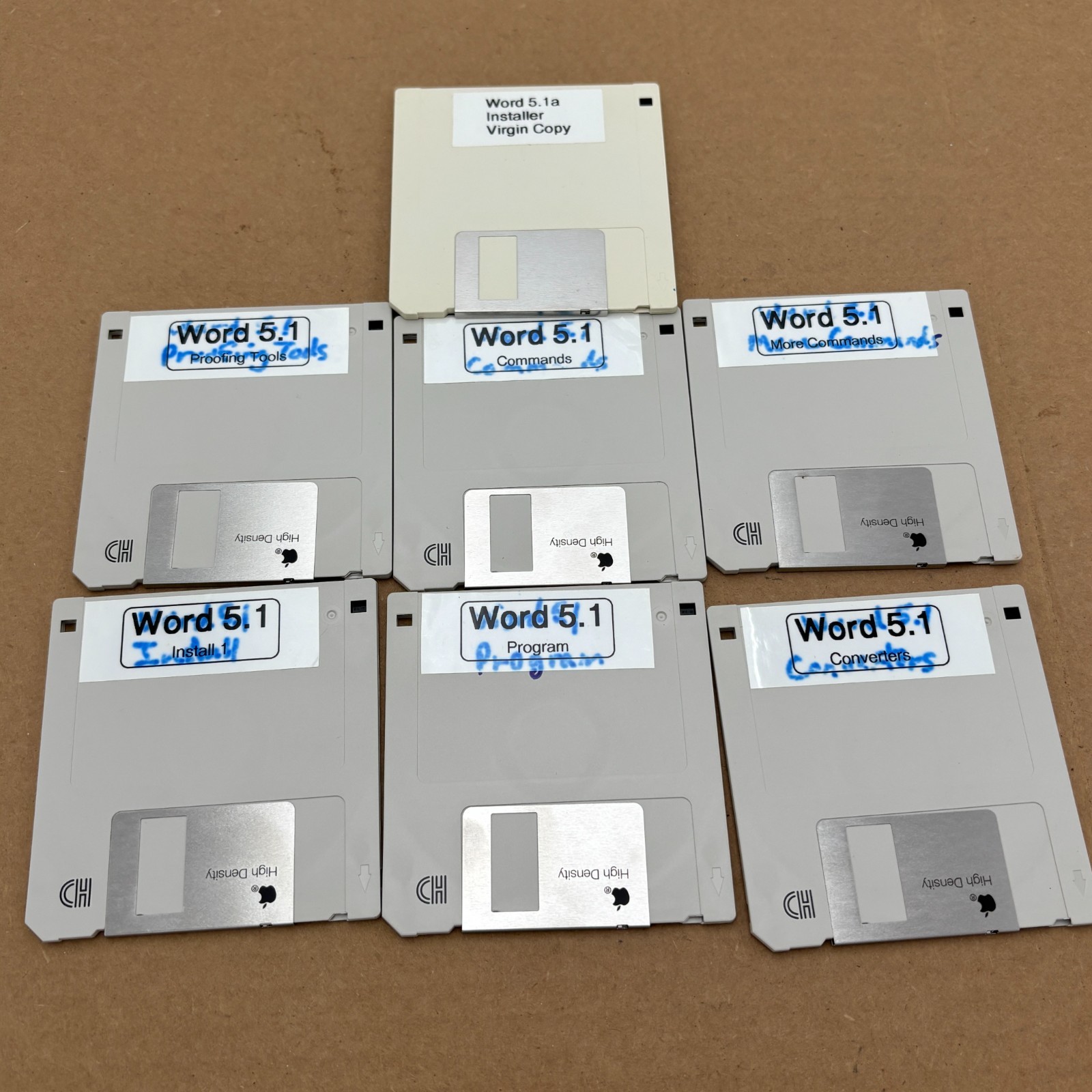 Vintage set of 7 Microsoft Word Software 1992 Version 5.1 800K GUARANTEED