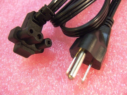 Dell laptop 3-prong flat-straight AC POWER CORD CABLE PA-10 PA-12 6-FT K2596