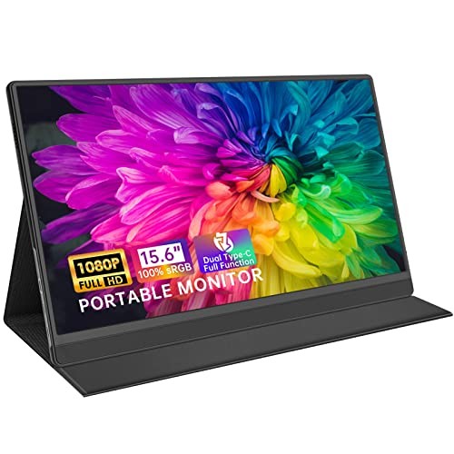 BLACK - HAMTYSAN PORTABLE MONITOR 15.6" FHD 1080P HDMI EXTERNAL MONITOR