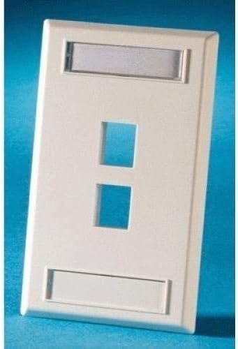 OR-KSFP2 - Ortronics Single Gang Plastic faceplate, Holds Two Keystone Jacks