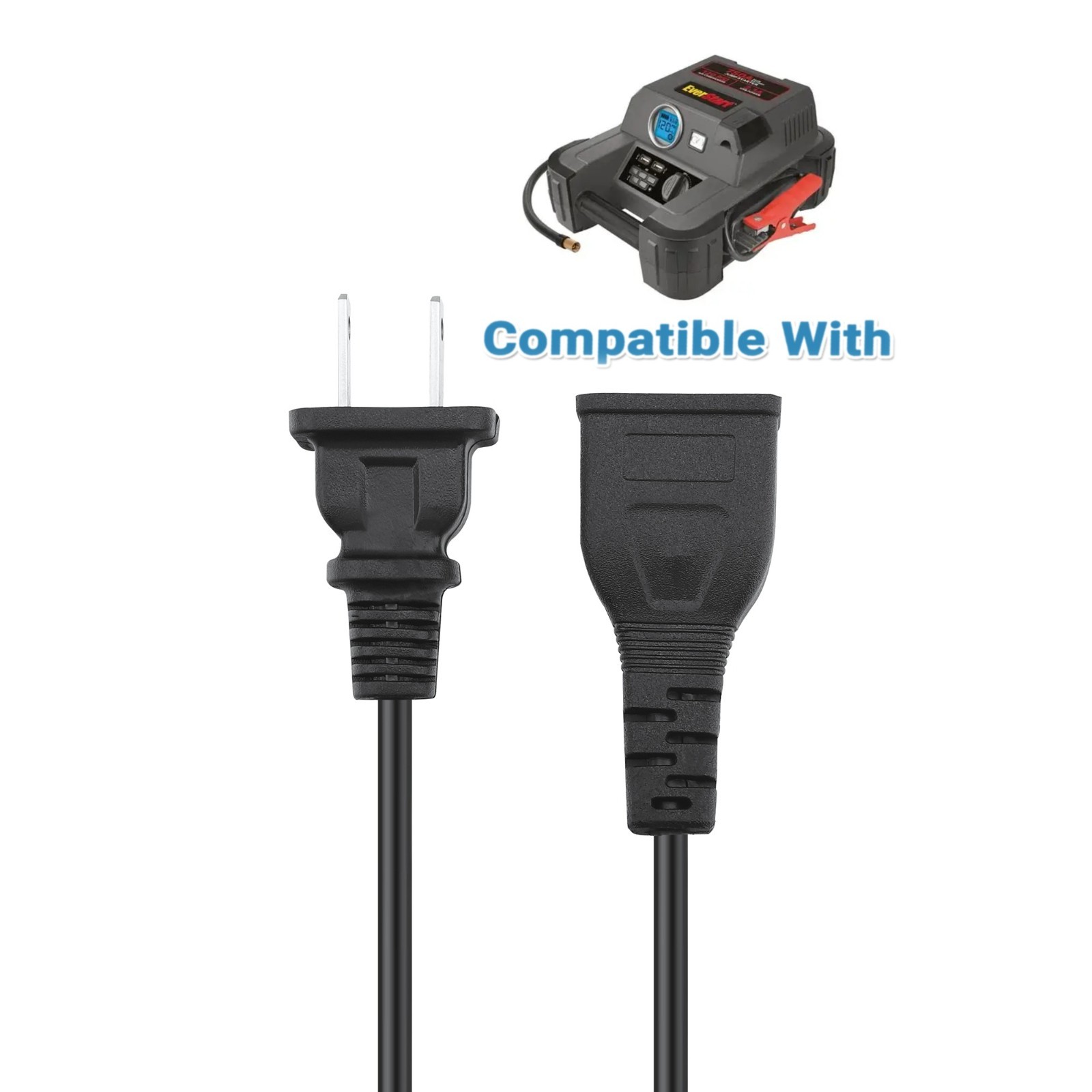 AC in Power Charging Cable Cord for Ever Start 1200A 750A Jump Starter EverStart
