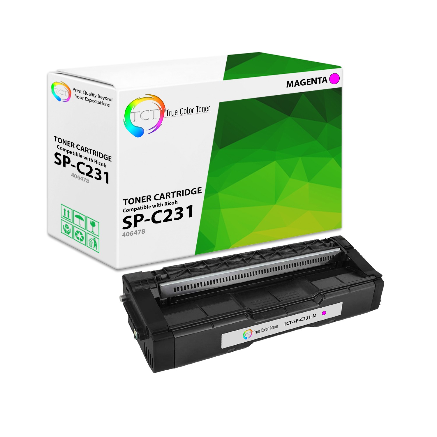 TCT Prem C231 Magenta HY for Ricoh Aficio SP C231N C231SF Compatible Toner