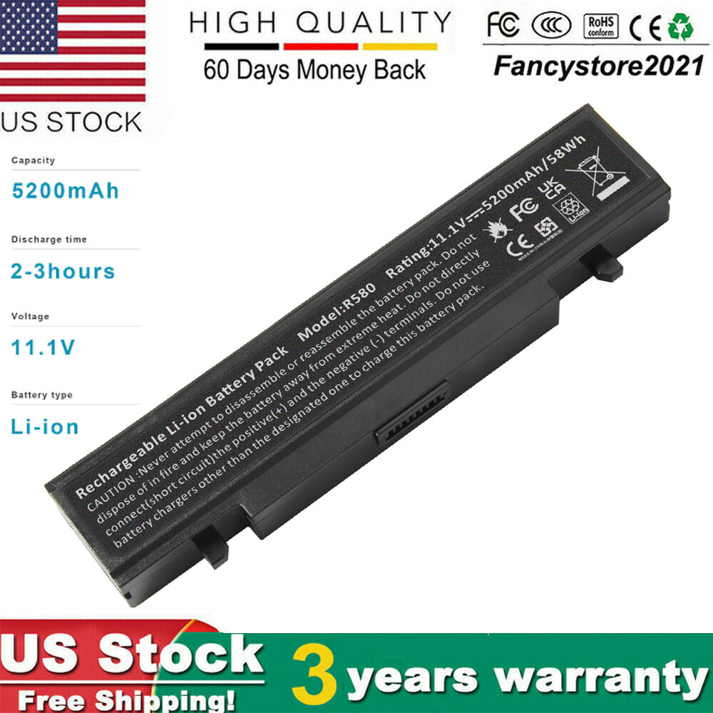 Laptop Battery For Samsung RV511 RV515 AA-PB9NS6B R519 R580 AA-PB9NC6B Q318 FS