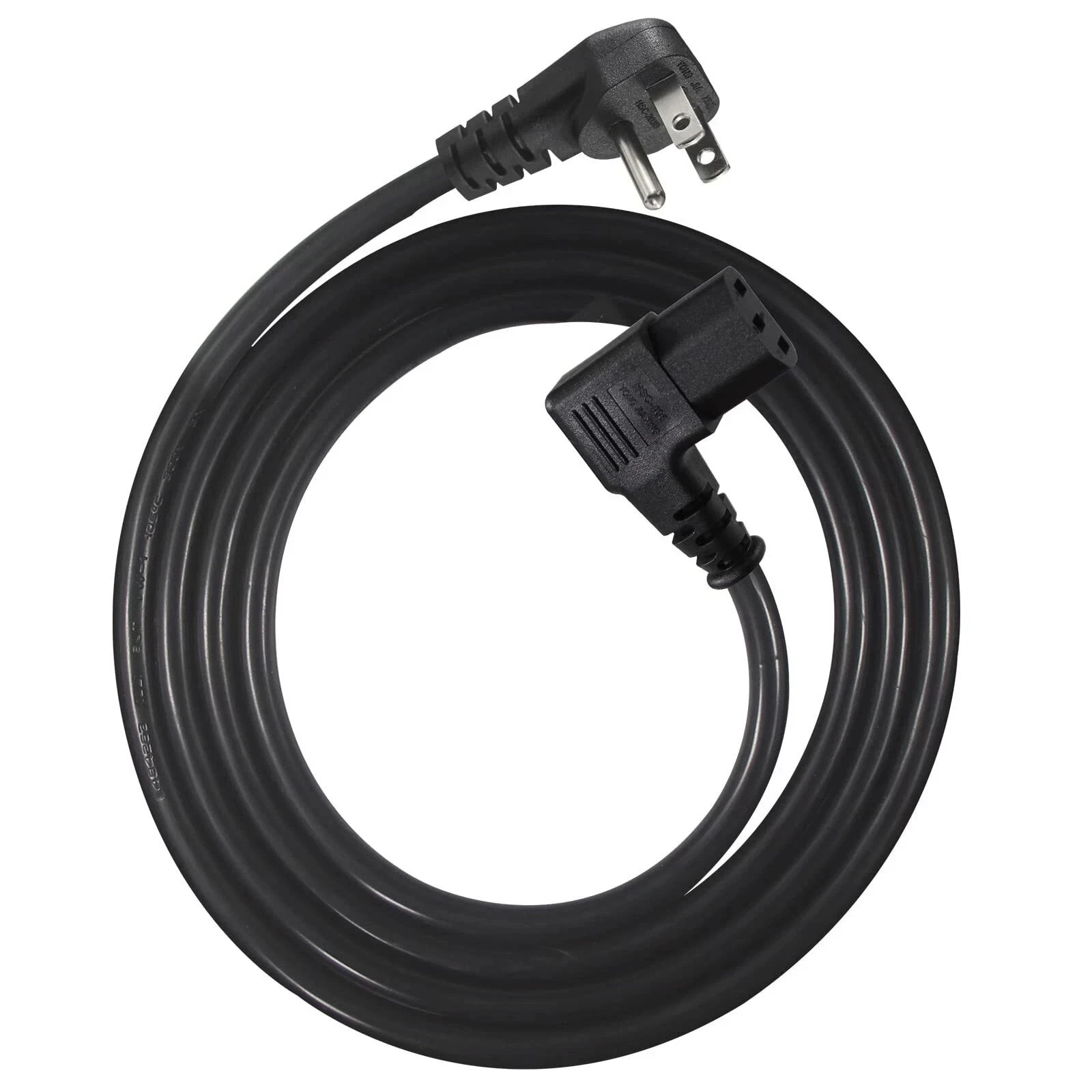 90 Degree Computer Power Cord - 6FT Right Angle IEC Power Cord Universal PC P...