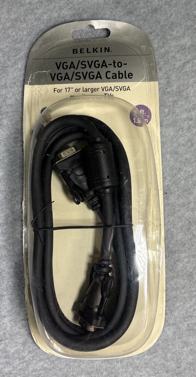 Belkin  SGA/SVGA Monitor Cable Connect Pc To Monitor. 6ft. New  F3H982A06