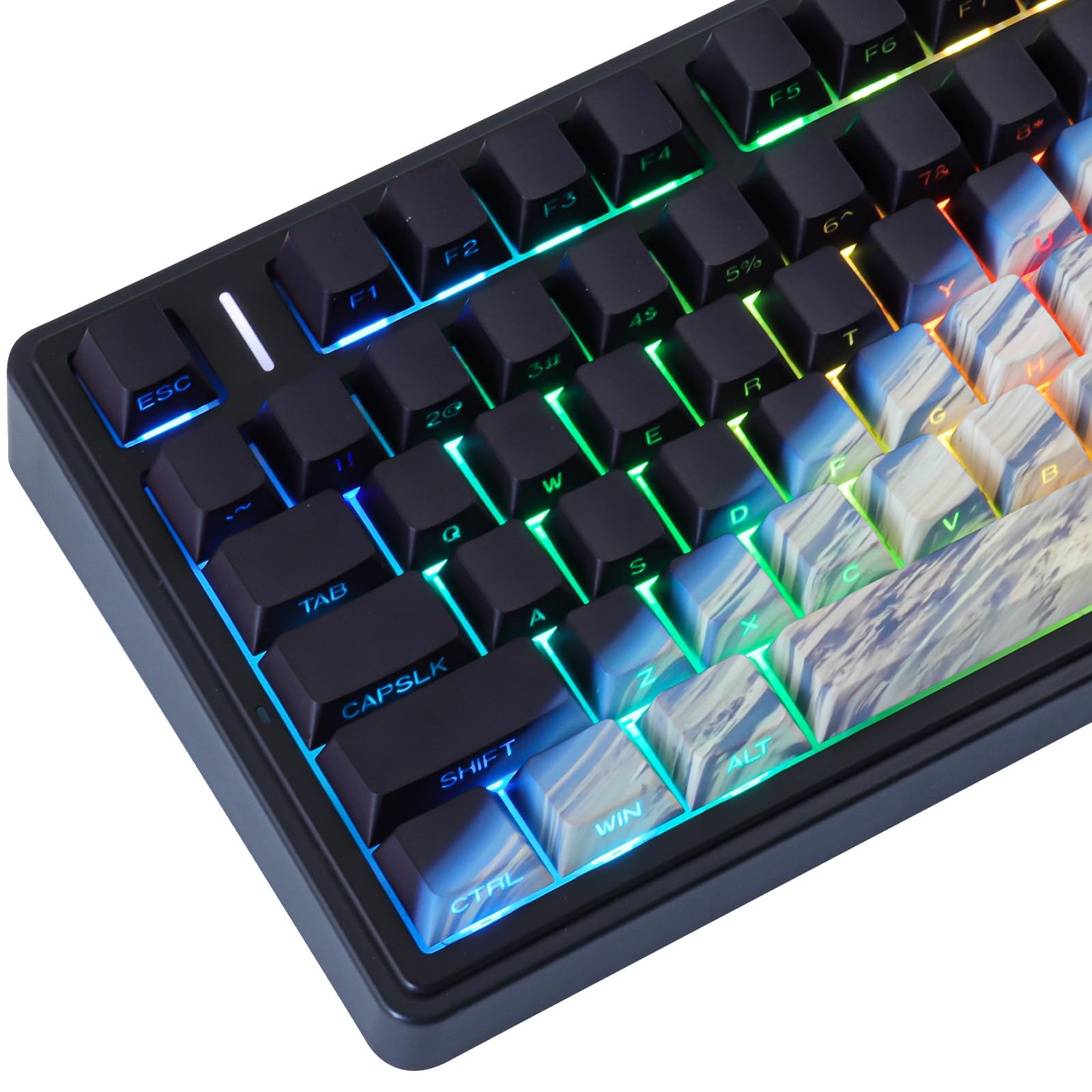 Earth From Space Keycap Set 131 Keys Side Print Shine PBT Cherry Profile
