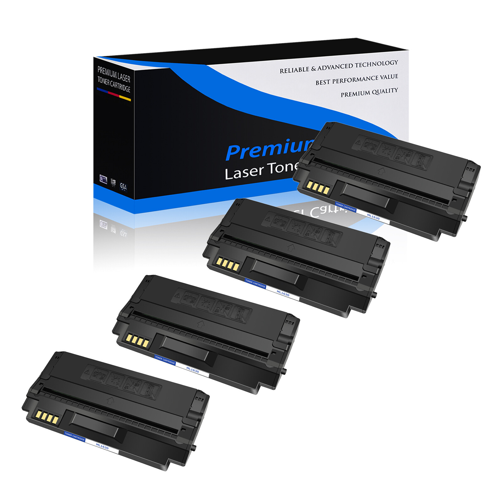 US Stock 4PK Black ML1630 Toner for Samsung ML-1630 ML-1630W SCX-4500W SCX-4500