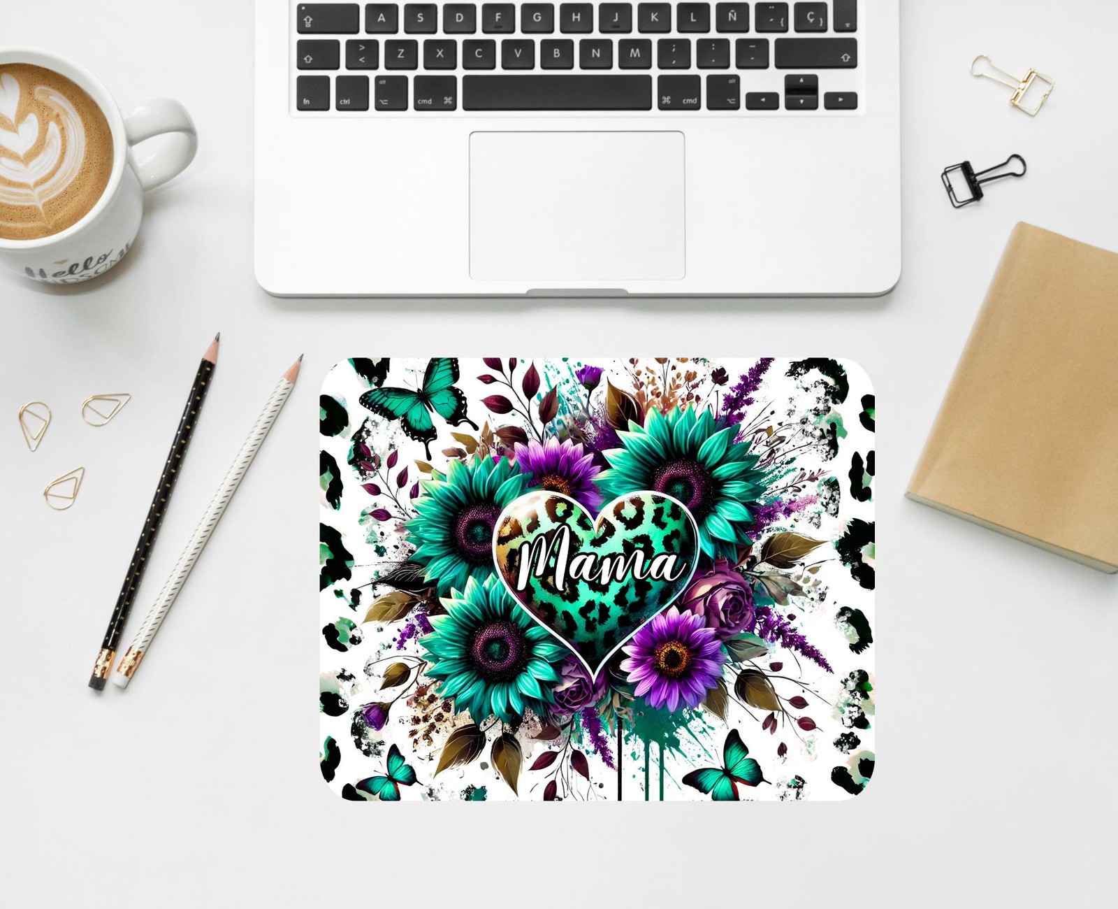 Mama Floral Mouse Pad, Personalized Mother's Day Gift