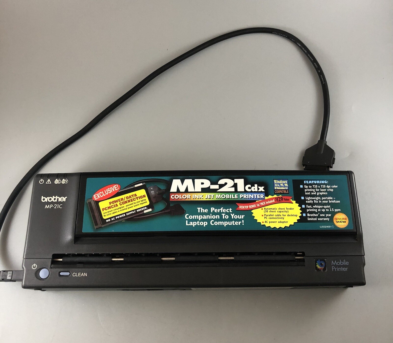 Brother MP-21C Color Ink Jet Mobile Printer For Parts At.57