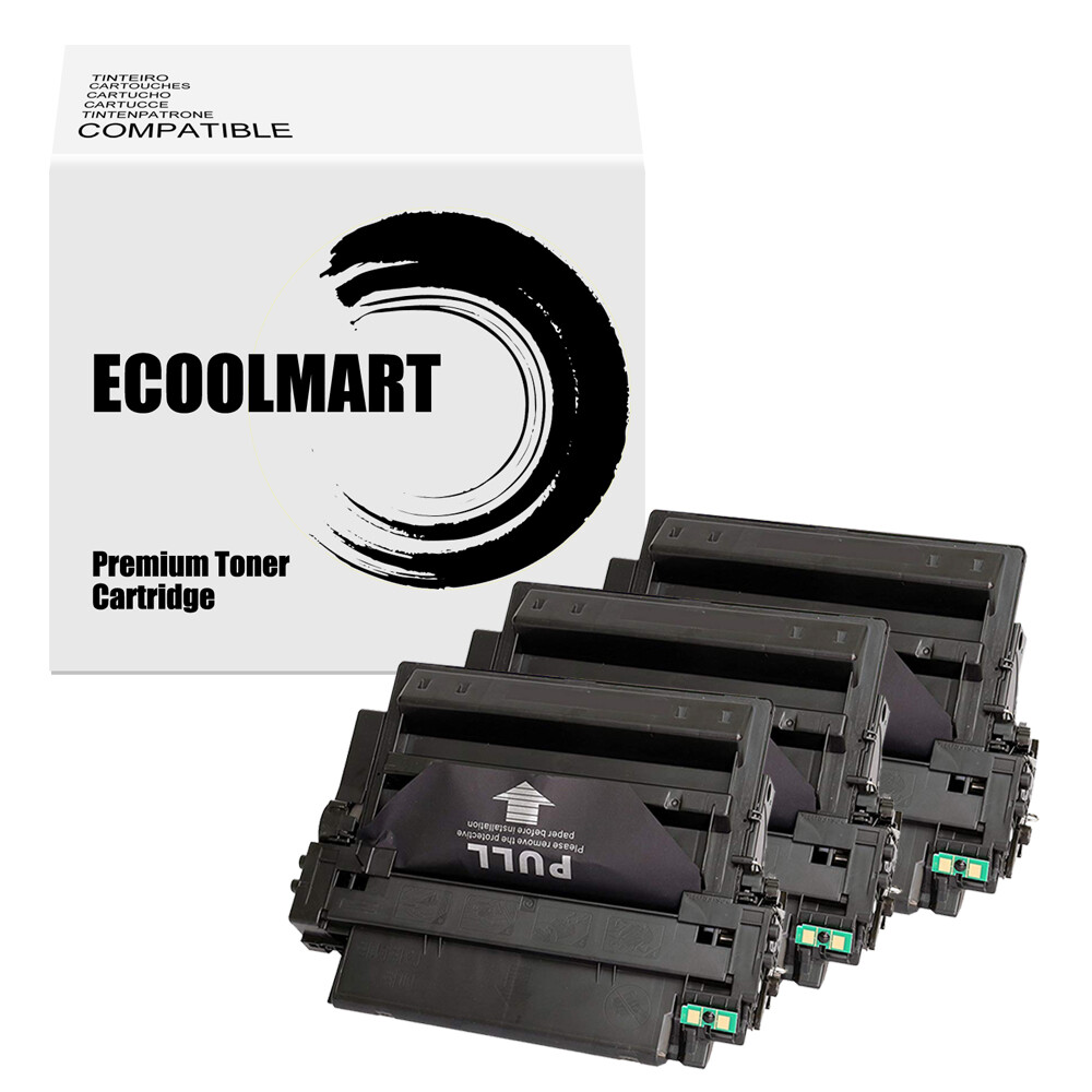3PK Toner Cartridge replace for HP Q6511X 51X LaserJet 2410 2410n 2420 2420n