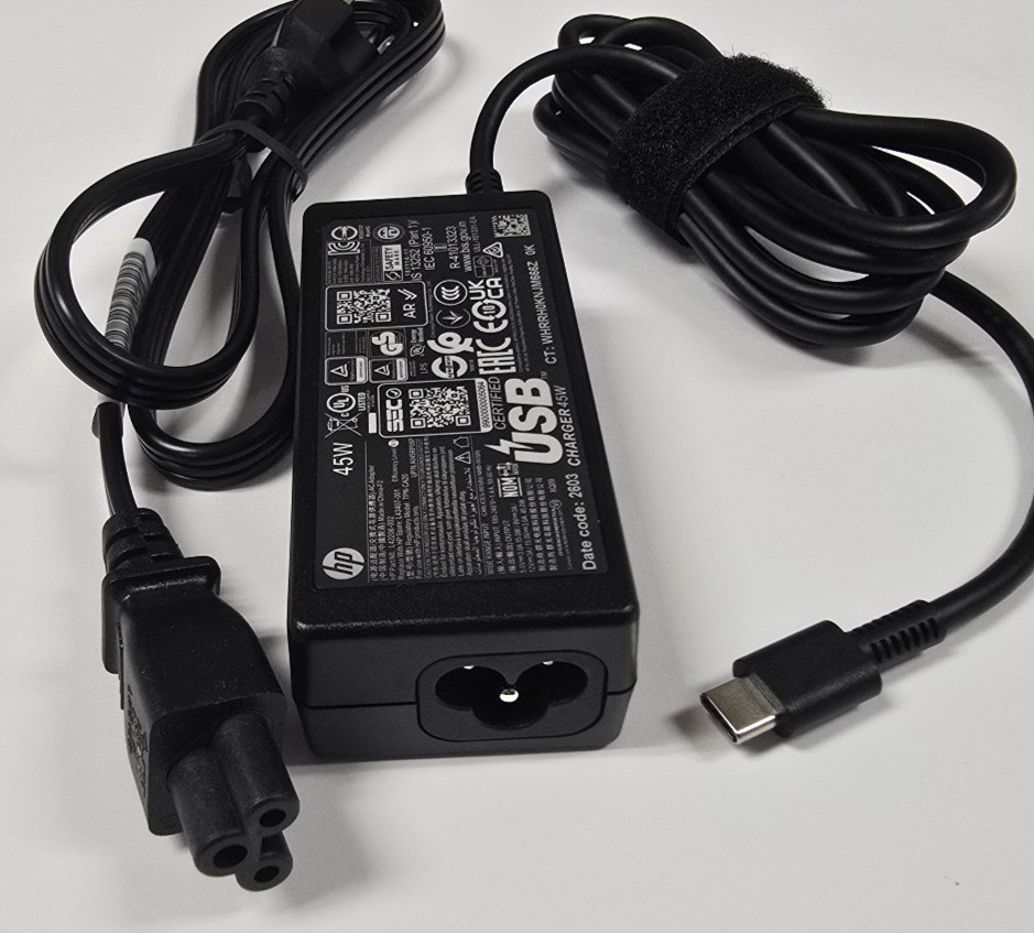 Genuine HP 45W USB-C Type-C AC Power Adapter Charger Cable L42206-002 L43407-001