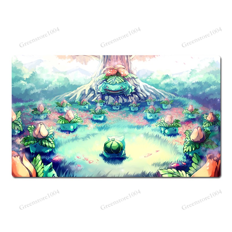 Bulbasaur Board Game Pokemon Table Playmat TCG CCG Mat Gaming Pad Mousepad & Bag