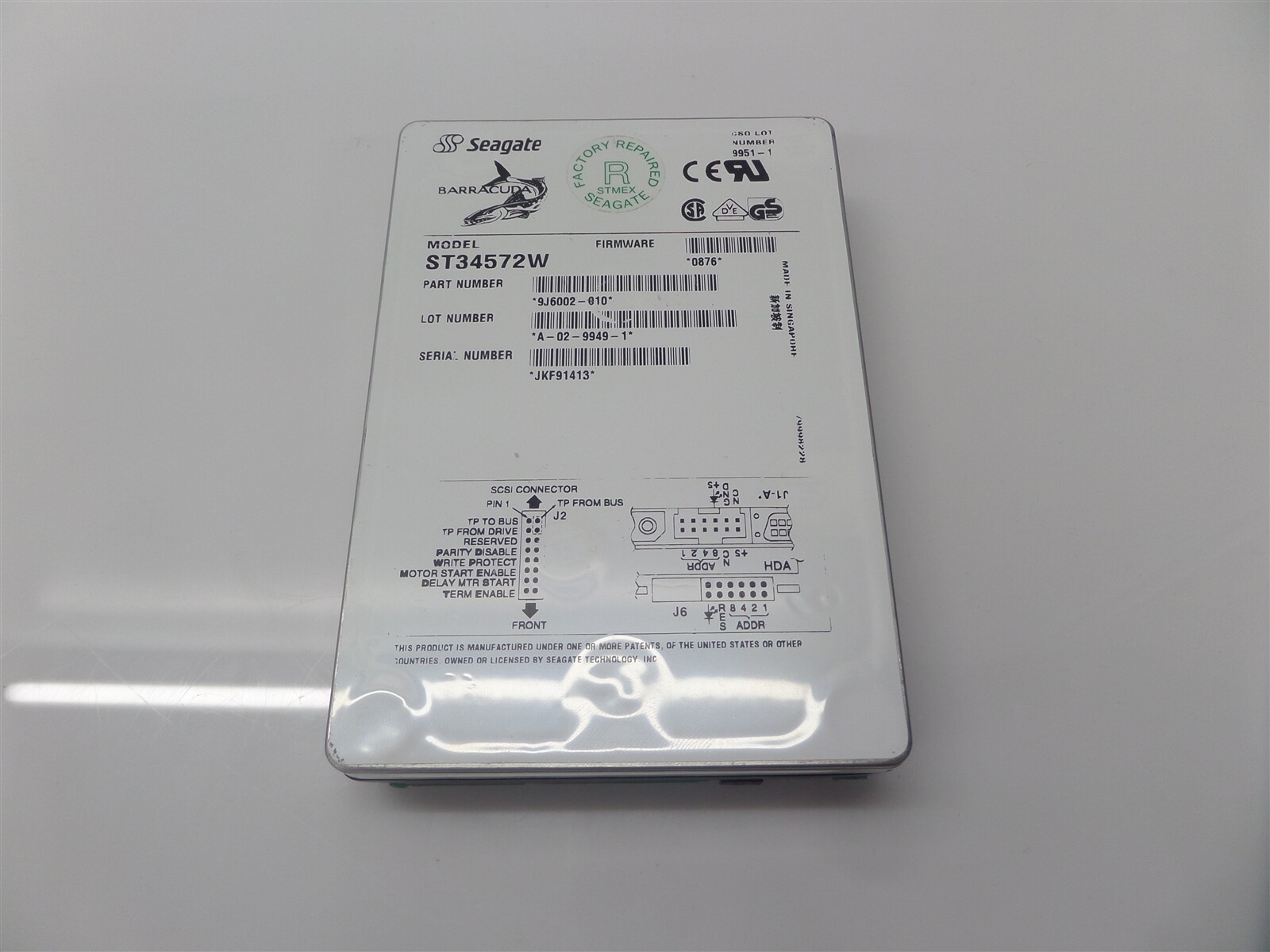 Seagate Barracuda ST34572W 4GB Hard Drive 9J6002-010