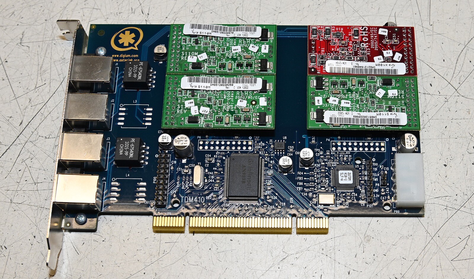 Digium Wildcard TDM410 & 3X S110M & 1X X100M Modules