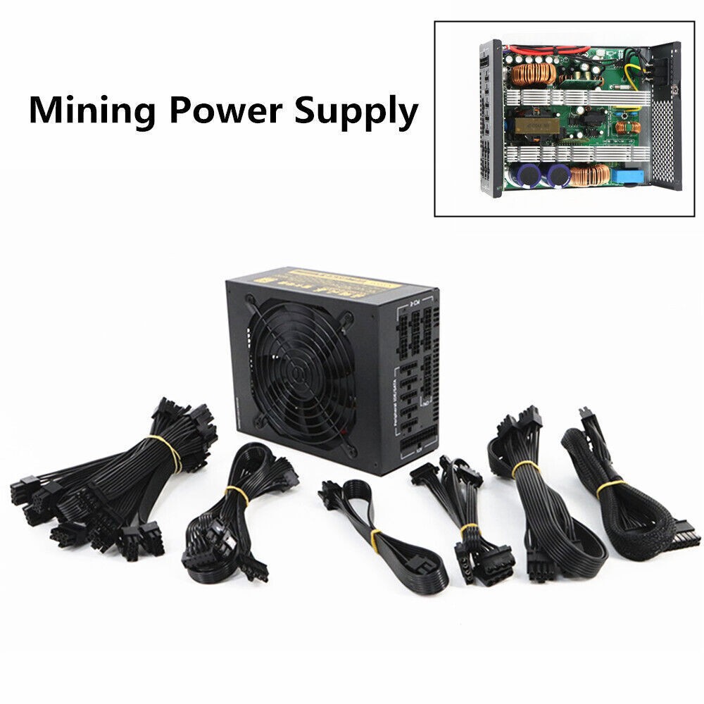 1800W Full Modular ATX   Mining Power Supply Support Display Cards