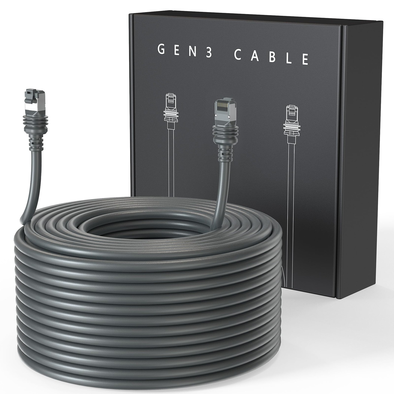 LUCMO 100FT/ 30M Starlink Cable for Starlink Standard 4/ 4X/ Gen 3/ V4/ V5