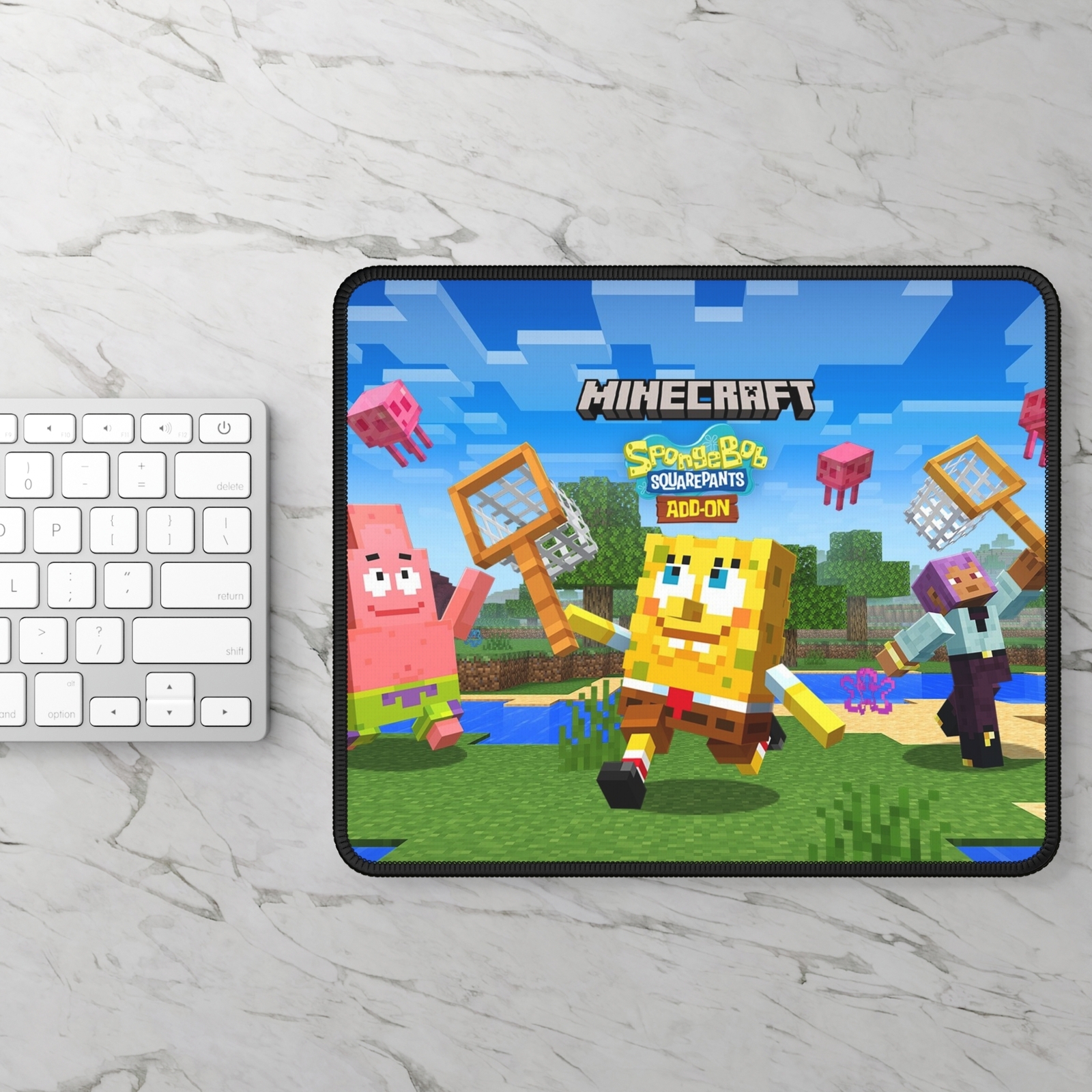 Minecraft x Sponge Bob DLC Non-Slip Gaming Mouse Pad