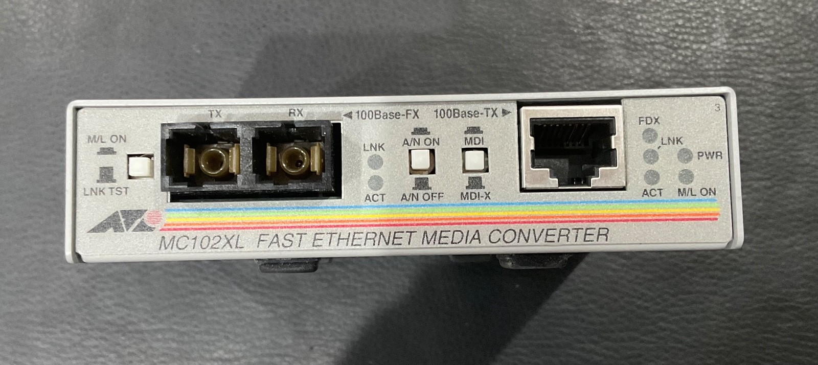 Allied Telesis AT-MC102XL Fast Ethernet Media Converter with Power Supply