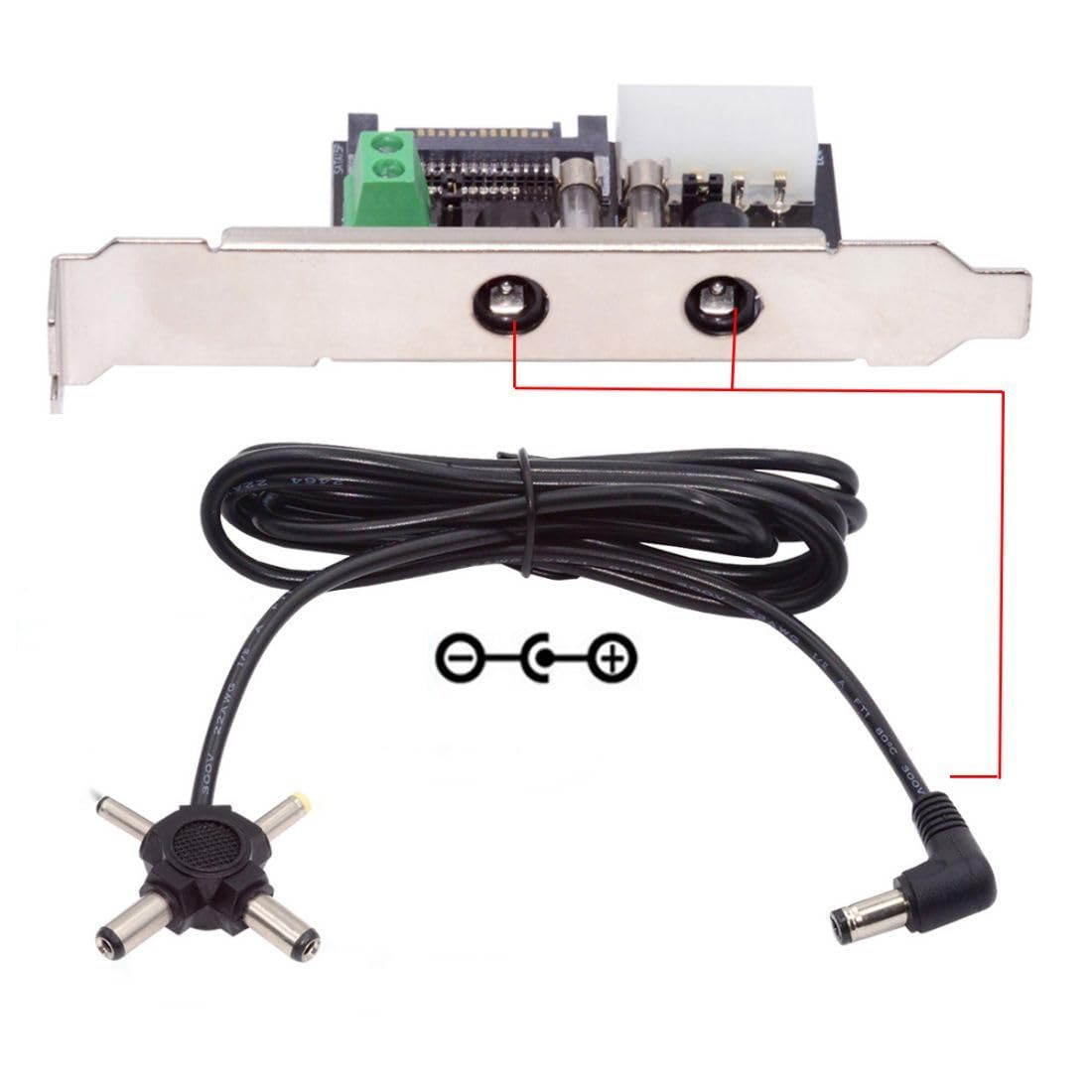 Motherboard SATA/IDE Power to DC 12V/5V Jumper Power Supply Adapter