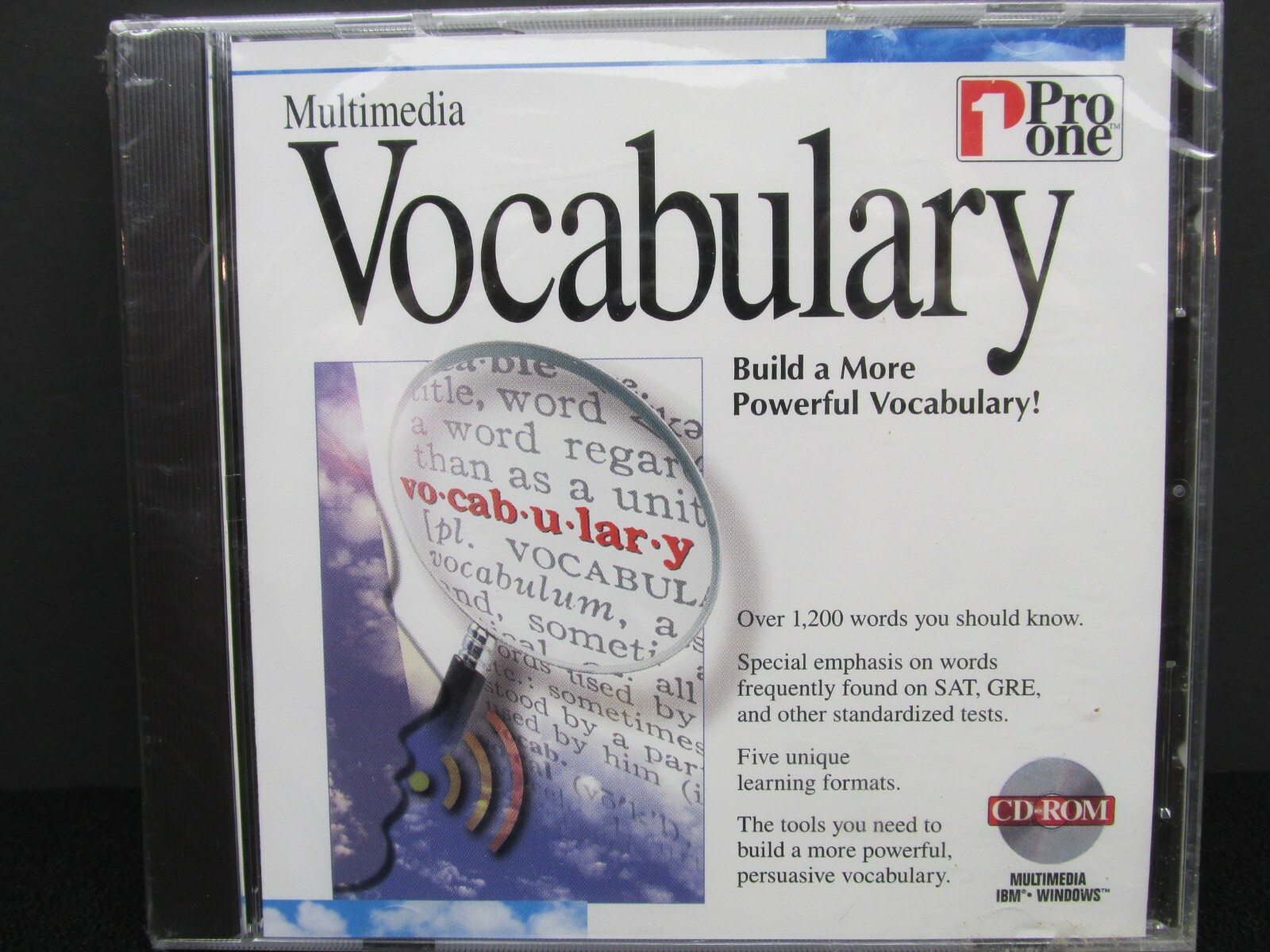 Multimedia Vocabulary, PC, CD-ROM, IBM Windows, Pro One, '96, New in Shrink Wrap
