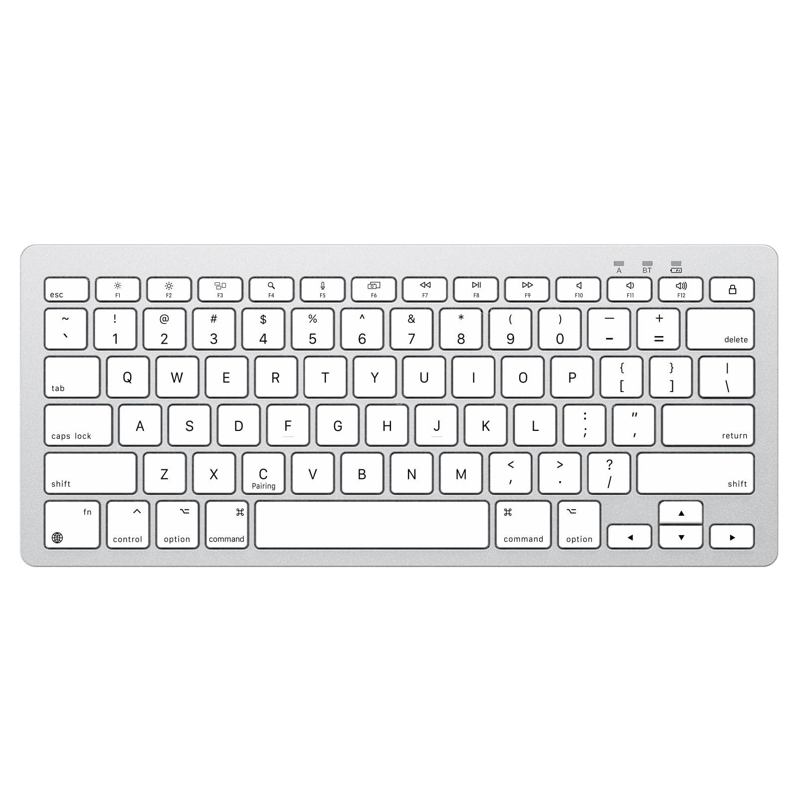 OMOTON Rechargeable Bluetooth Keyboard for Mac, Ultra-Compact (No Number Pad) Pe