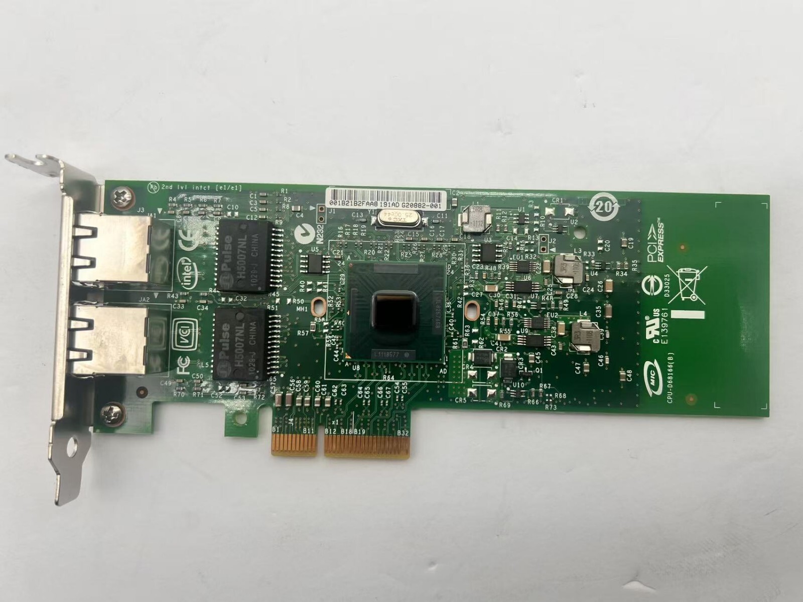 Dell 9NG48 09NG48 Intel PRO 1000PT Dual Port 1Gbps PCIe Gigabit Network Card