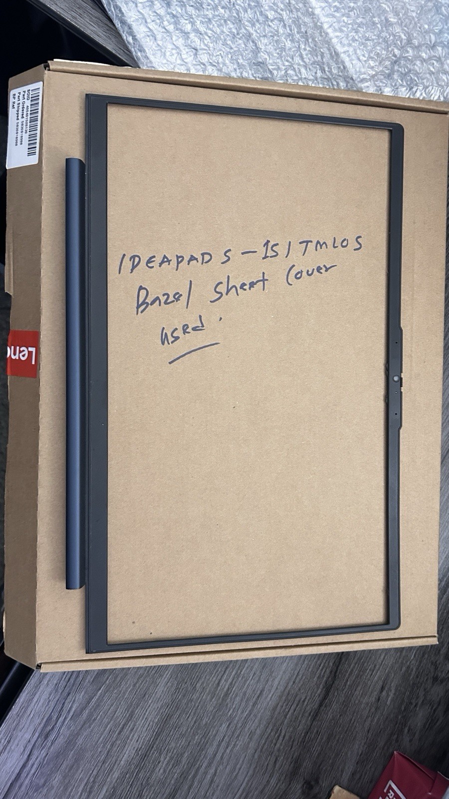 Lenovo IDEAPAD 5-15ITMLO5 LCD BAZEL SHEET COVER FRU P/N 5B30S18988