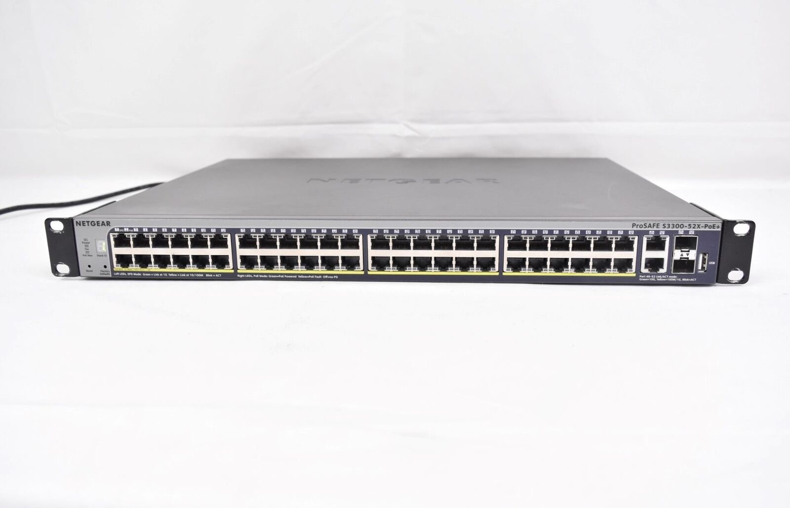 Netgear ProSafe S3300-52X-PoE+ 48 Port Gigabit Stackable Network Switch GS752TXP
