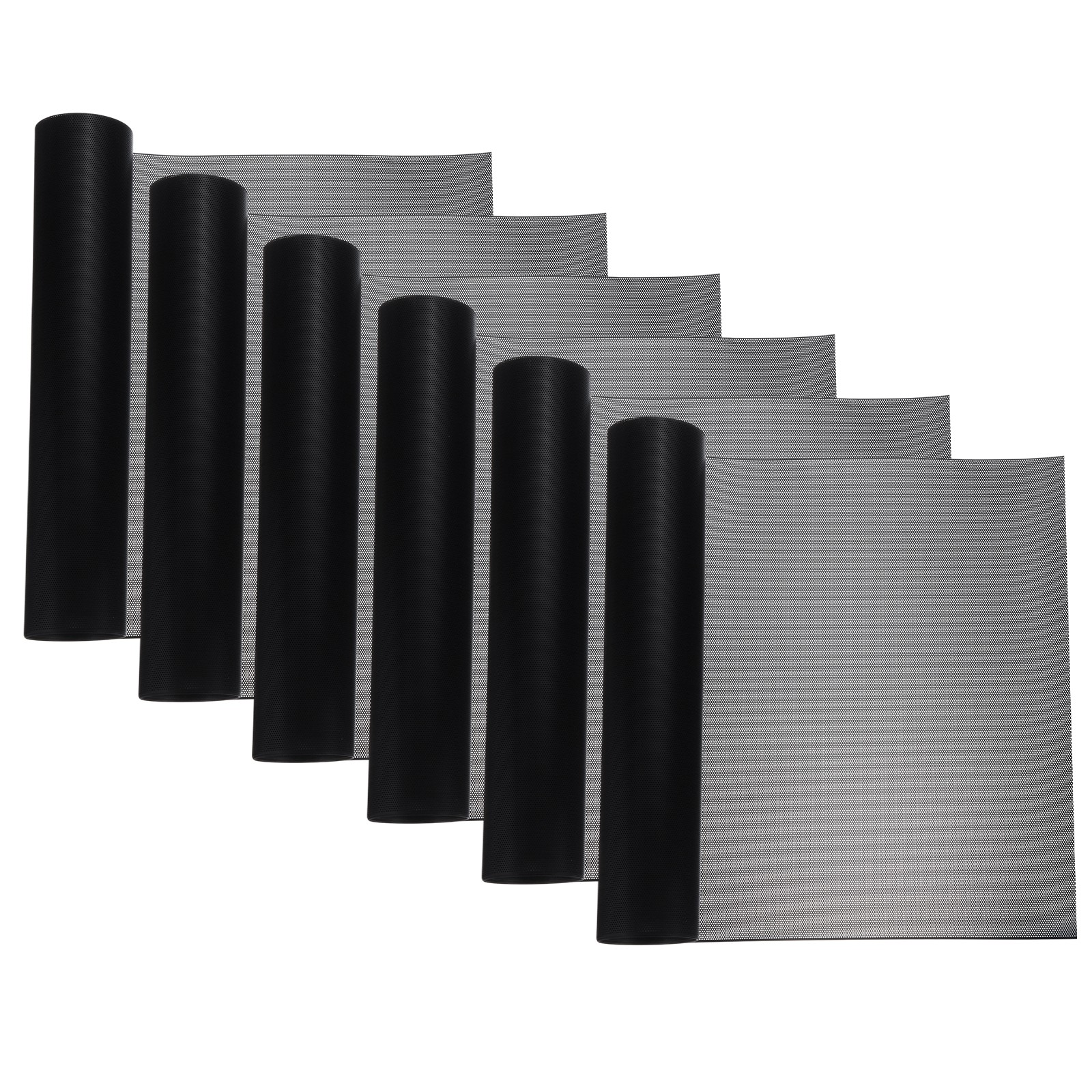 6Pcs 400x300mm PC Case Dust Mesh Filter PVC Dustproof Filter Cover, Black(0.8mm)