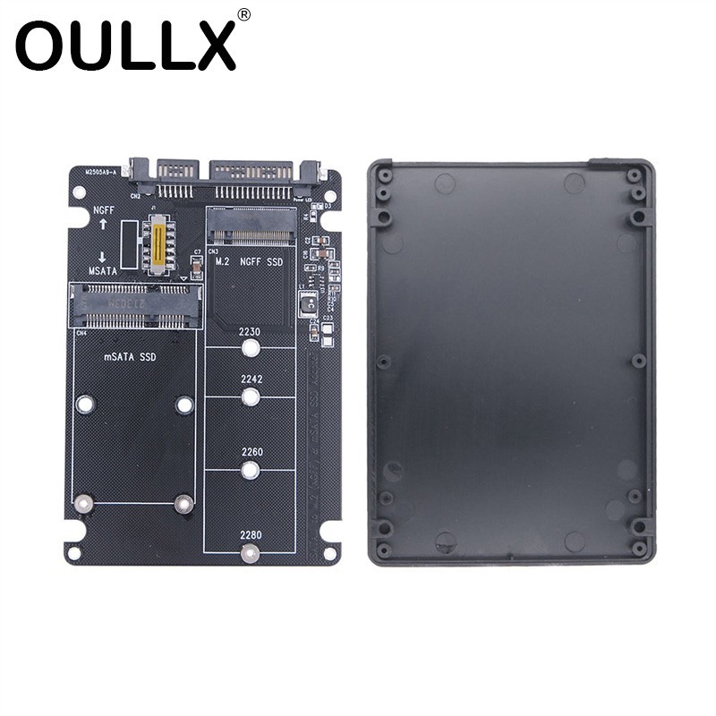 M.2 NGFF SSD MSATA Protocol To Serial Port External Built-In Dual Hard Disk Box