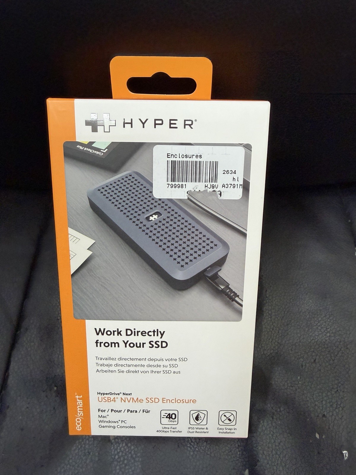 Drive Next Portable 40Gbps USB4 M.2 NVMe SSD Enclosure with M.2 NVMe SSDs up 