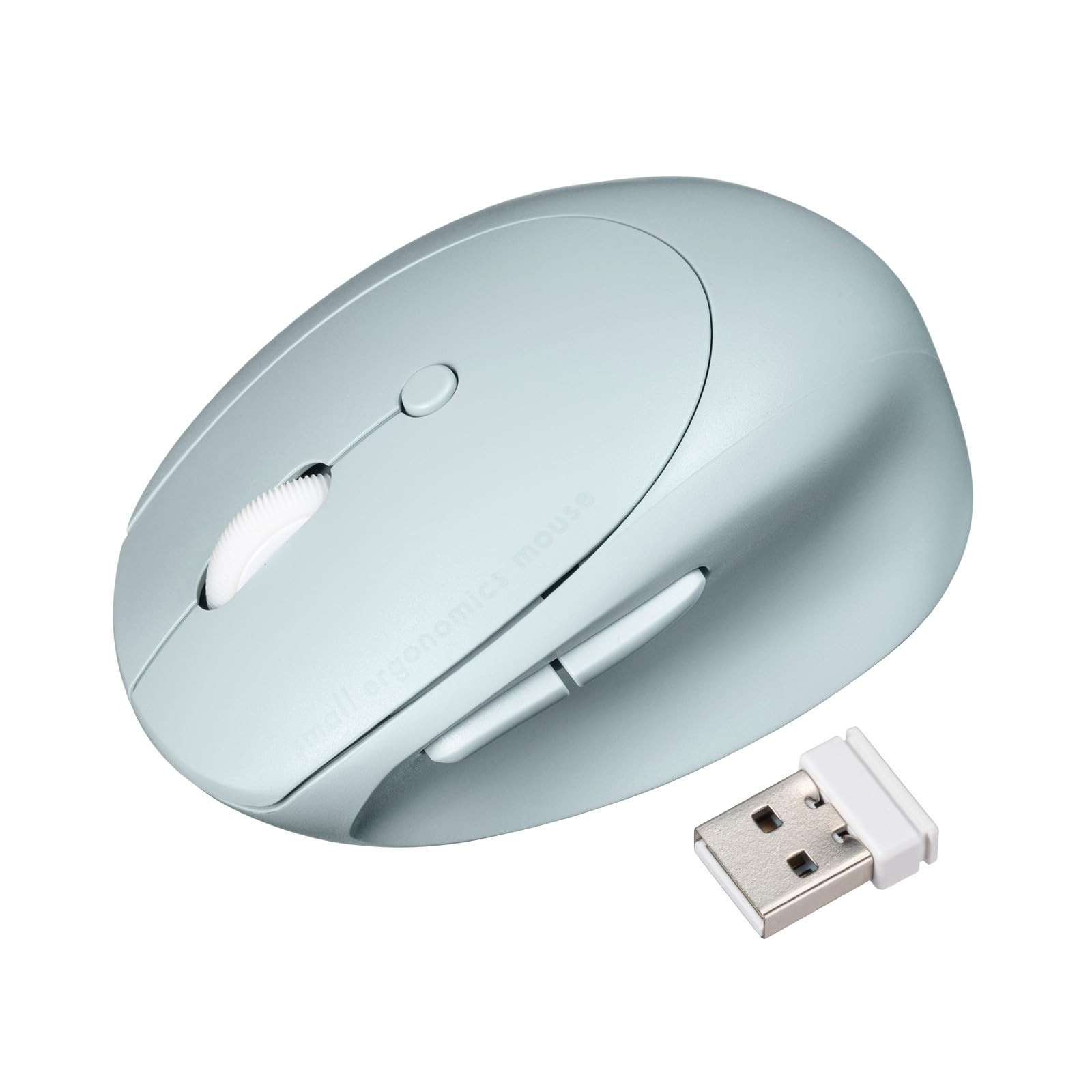 Sanwa Supply Silent Wireless Compact Ergonomic Mouse (Rechargeable 5-Button Blue