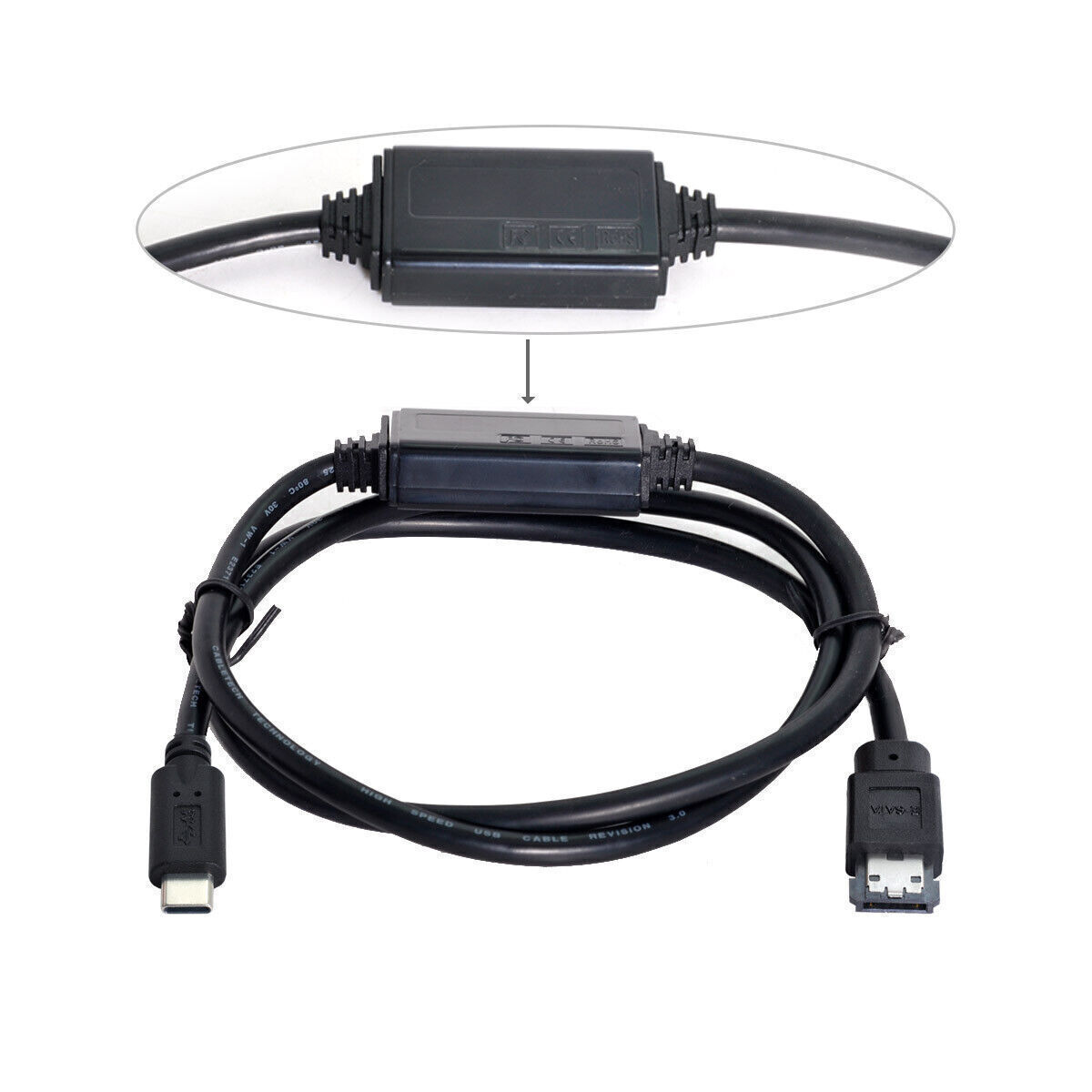 USB-C Type-C eSATAp to Power Over eSATA DC5V Adapter USB3.0 to HDD/SSD/ODD