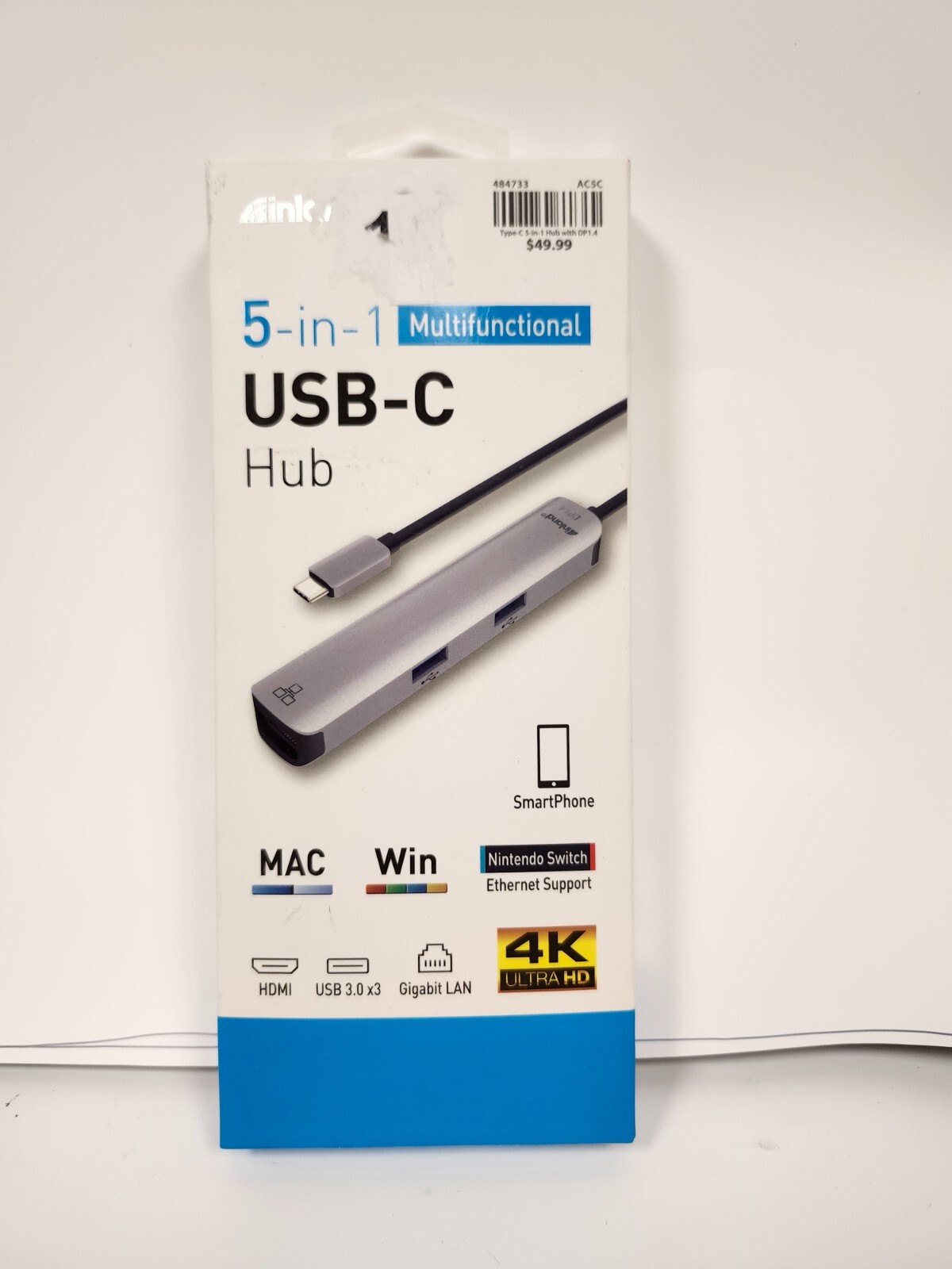 Inland 5-in-1 Multifunctional USB-C Hub