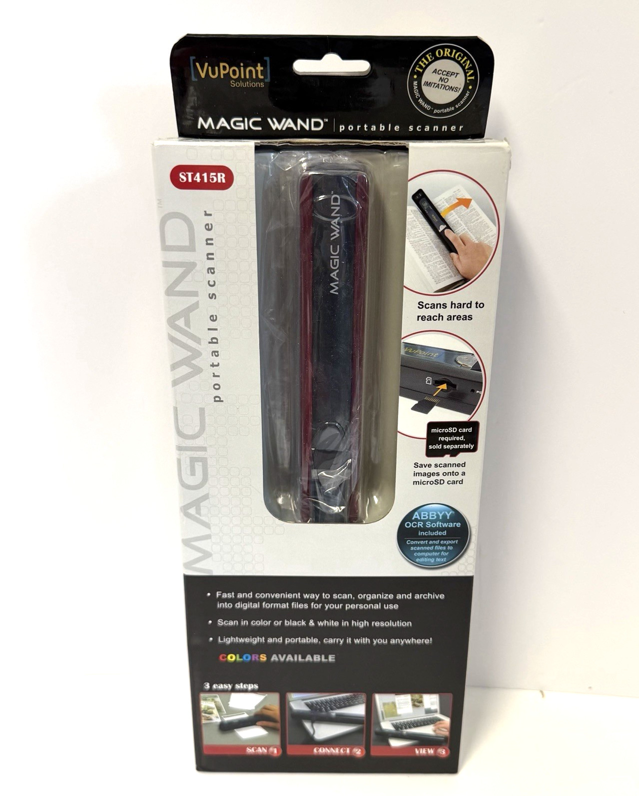 VuPoint Magic Wand PDS-ST415-VP Handheld Portable Scanner NIB Red
